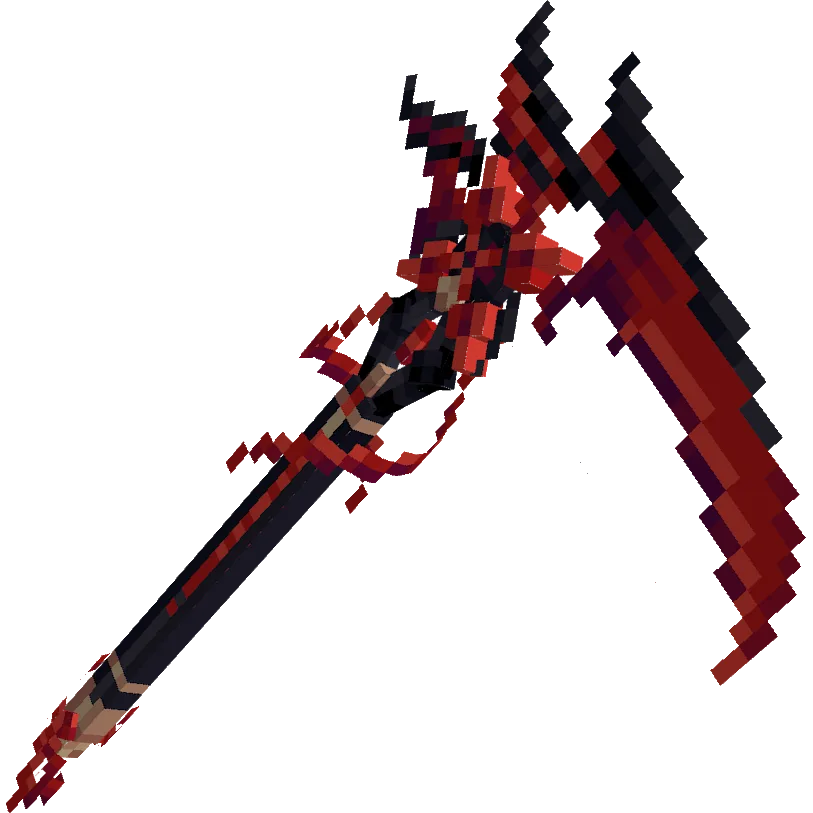 Меч Crimson Moon's Semblance из ресурспака Teyvat Weapon Collection.