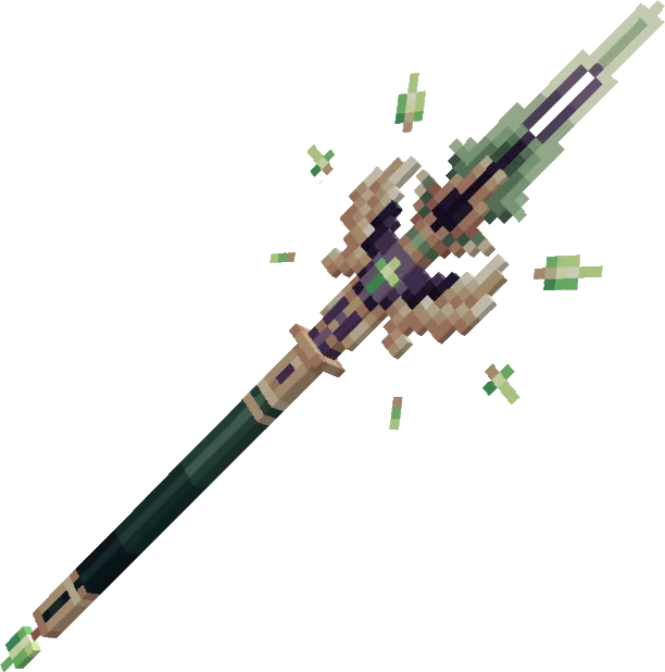 Нефритовый коршун из Genshin Impact, заменяющий текстуру меча в ресурс-паке Teyvat Weapon Collection.