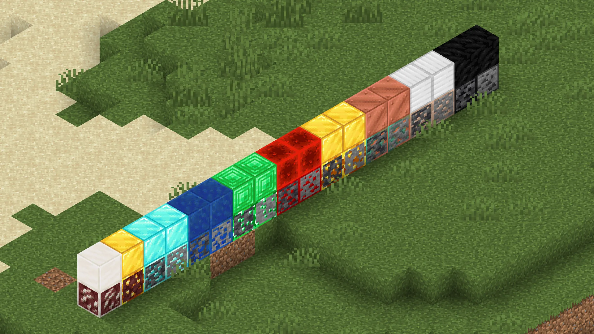 Текстуры руд в стиле старых UHC-паков для ресурс-пака PixelPack.