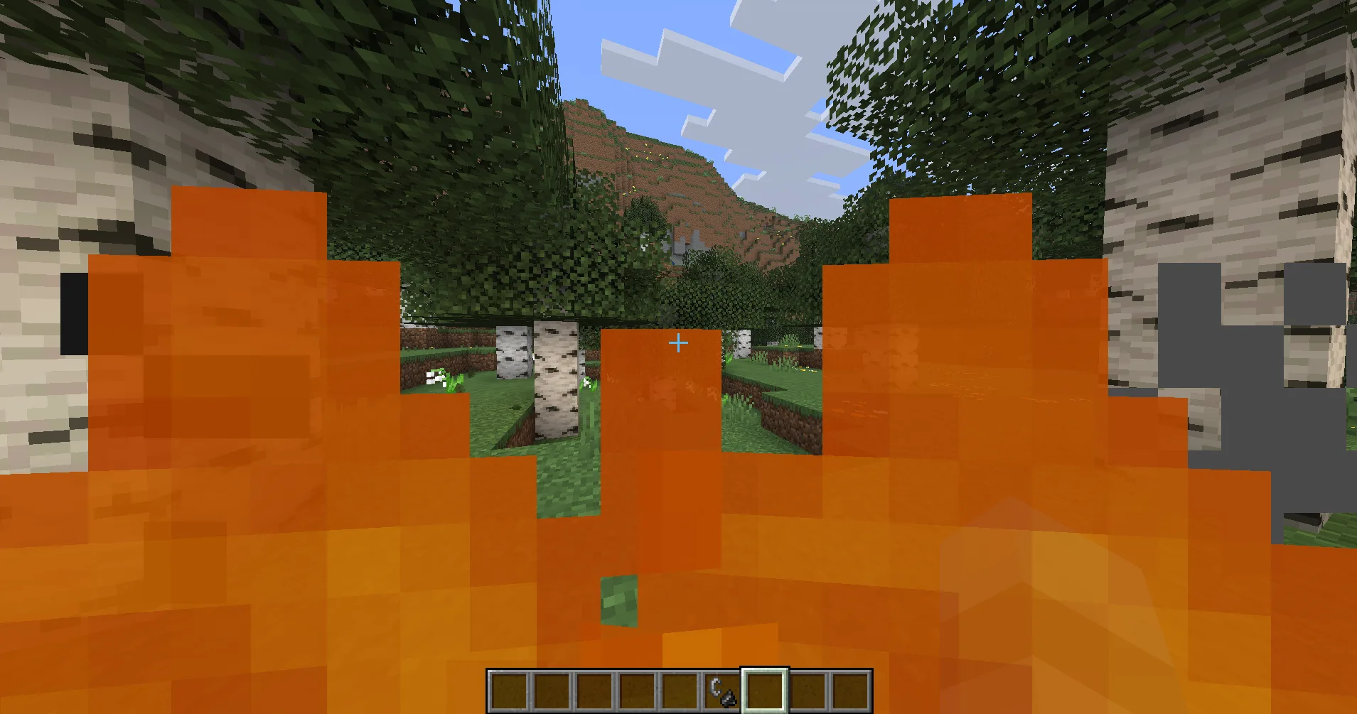 Ресурс-пак SmallFire: стандартный размер огня до изменений