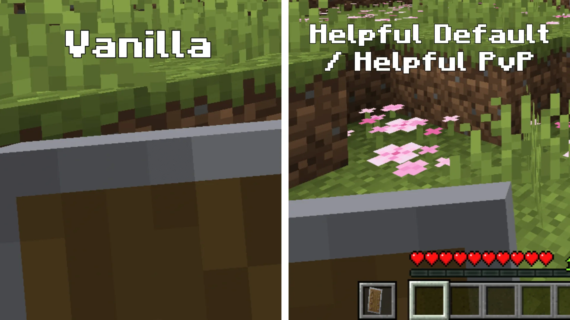 Текстура щита из ресурс-пака Helpful Default Pack с уменьшенной моделью.