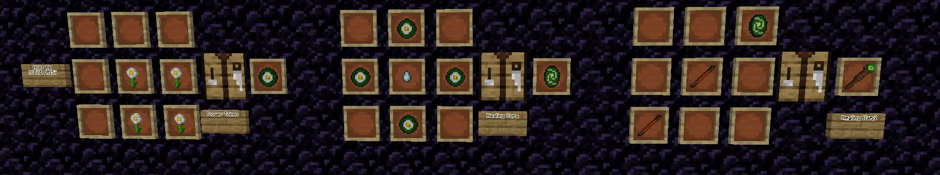 Рецепт крафта жезла исцеления из мода Wizards