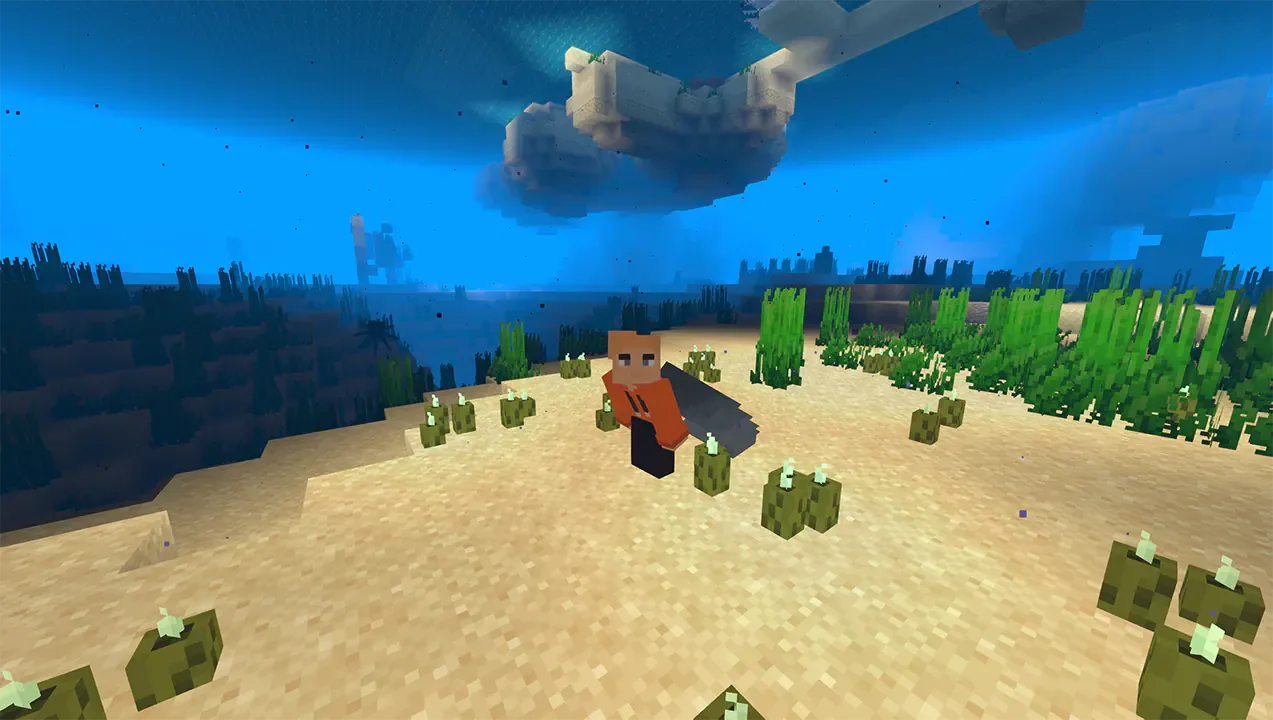 BVS - Best Vanilla Shader: подводный вид.