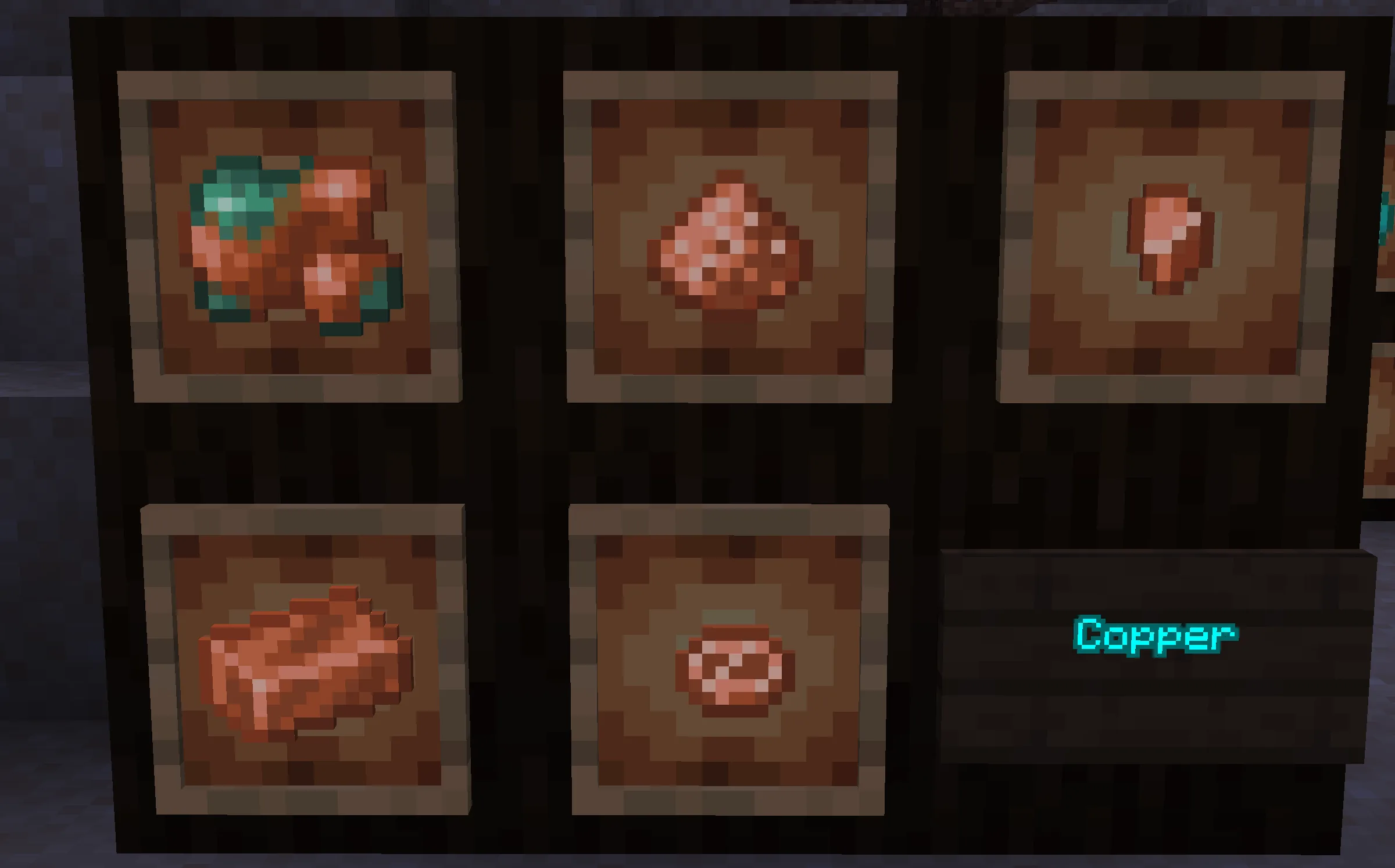 Медные предметы и блоки из мода Basic Materials.