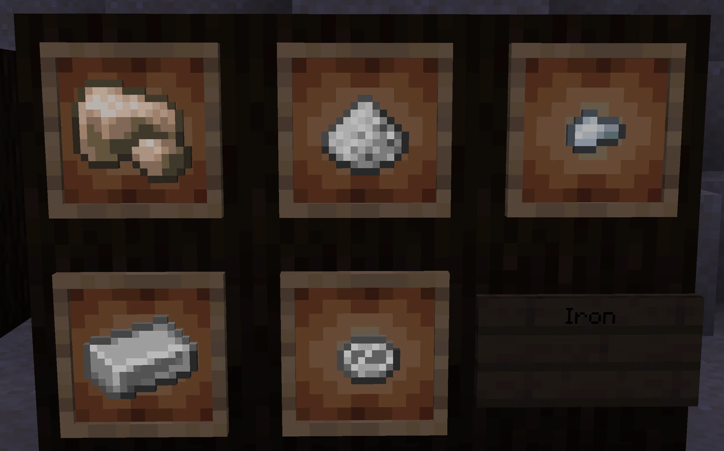 Игровые предметы и блоки из железа из мода Basic Materials.