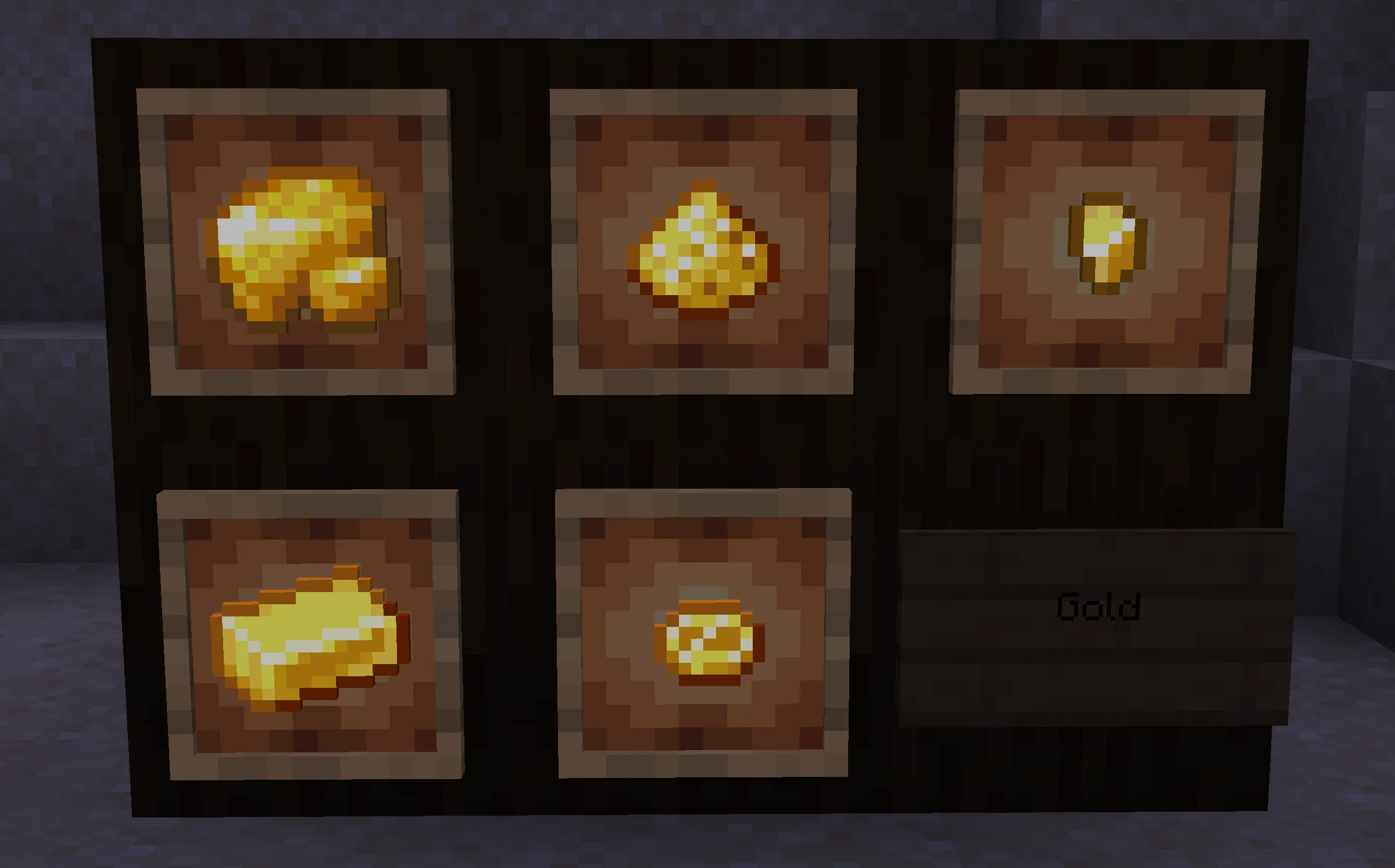 Золотые версии всех базовых материалов из мода Basic Materials.