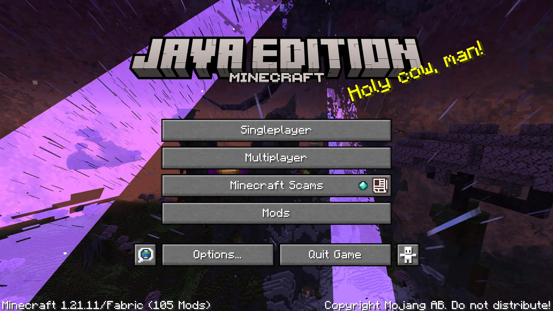 Главное меню бета-версии Java Edition