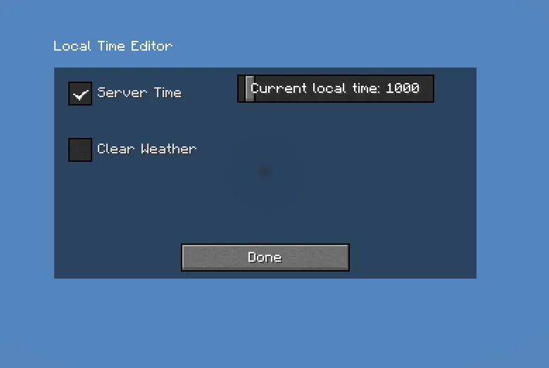 Интерфейс мода LocalTime версии 1.0.0