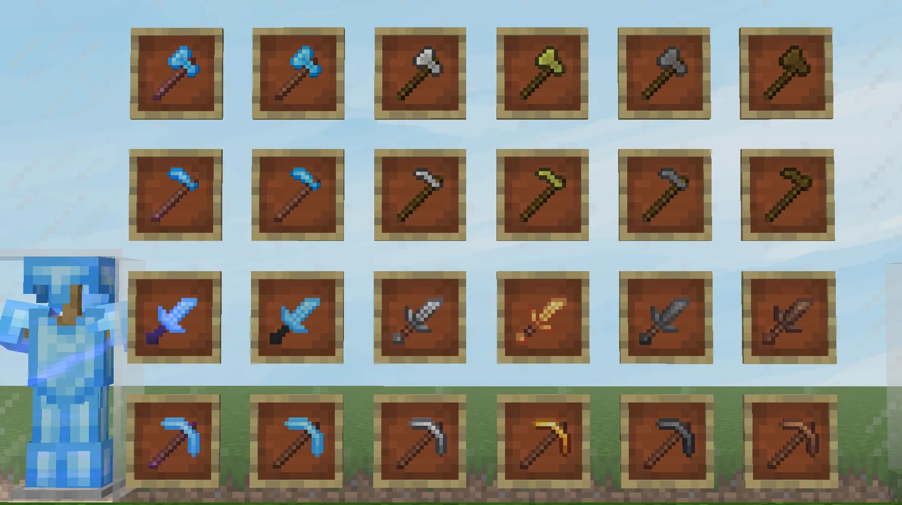 Набор инструментов в стиле проекта Unique.