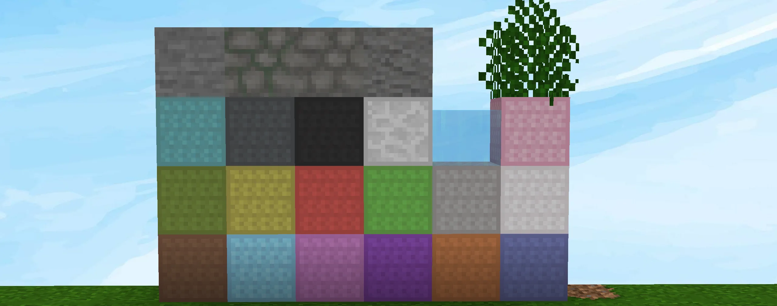 Скриншот игровых блоков в Minecraft из проекта Unique.