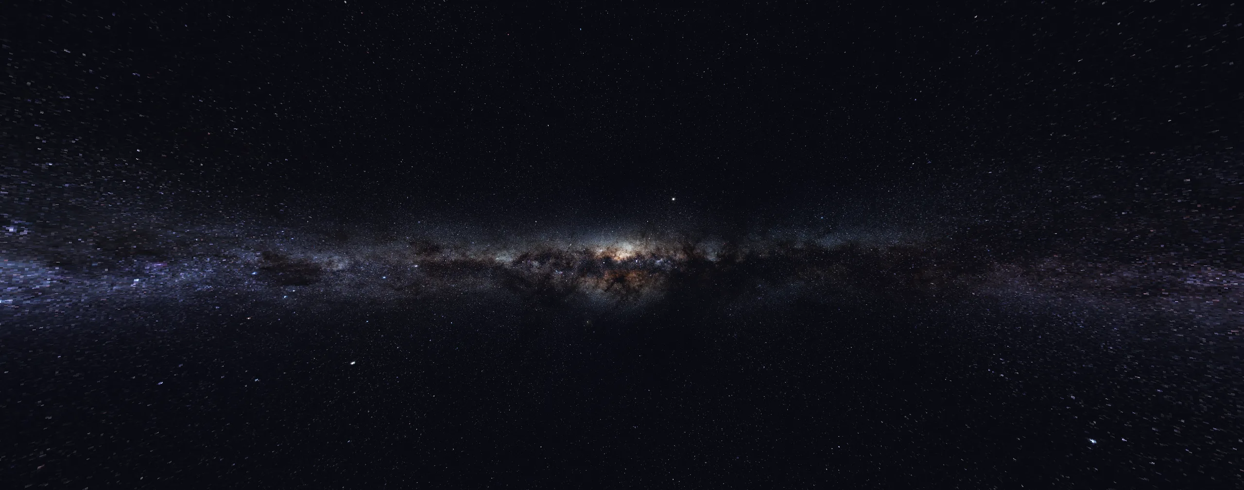 Вид на ночное небо в Minecraft.