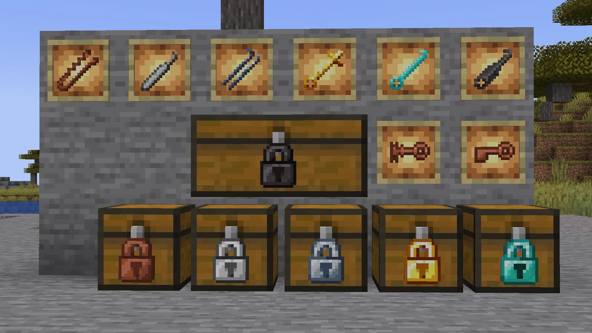 Замки, ключи и отмычки в моде Locks Rewritten