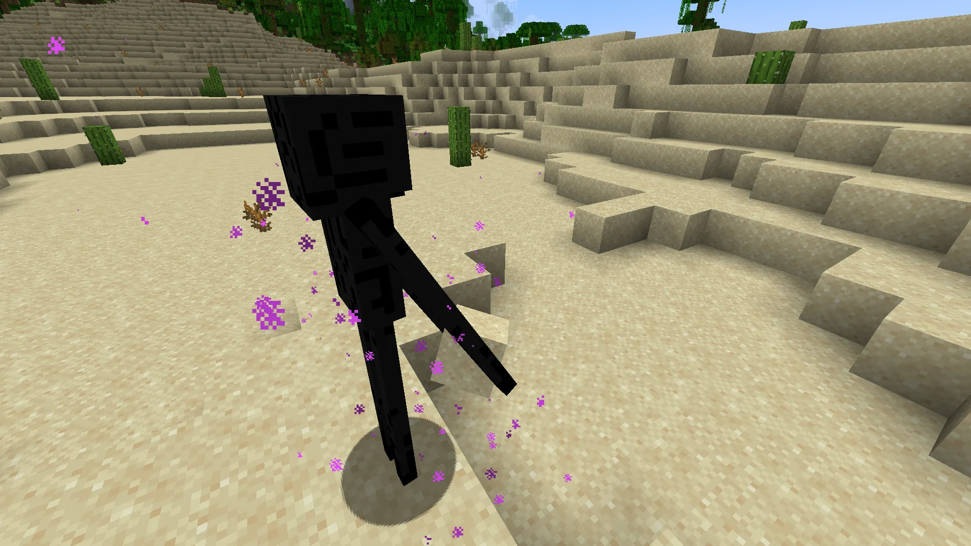 Эндермен в Minecraft держит блок, соответствующий биому, в котором он заспавнился.
