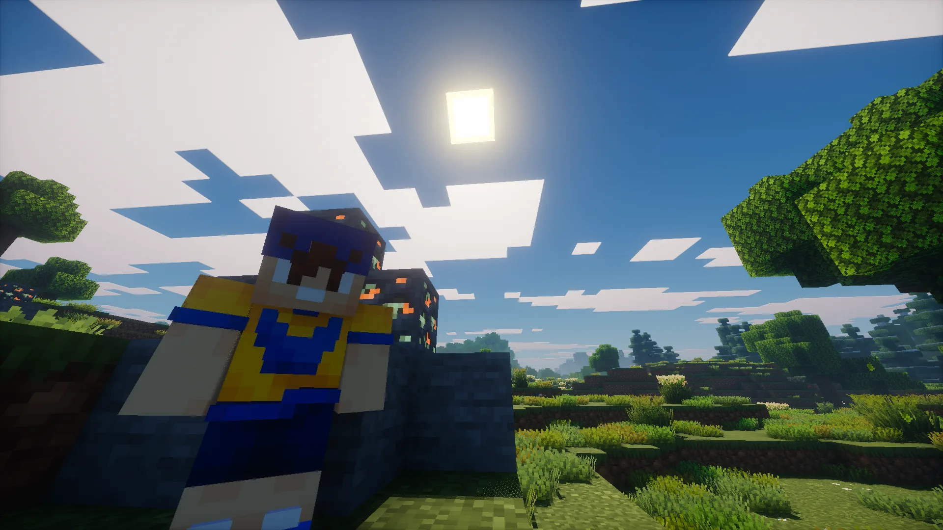 Баннер проекта Cobblemon: Fierce Competition с использованием шейдеров Photon.