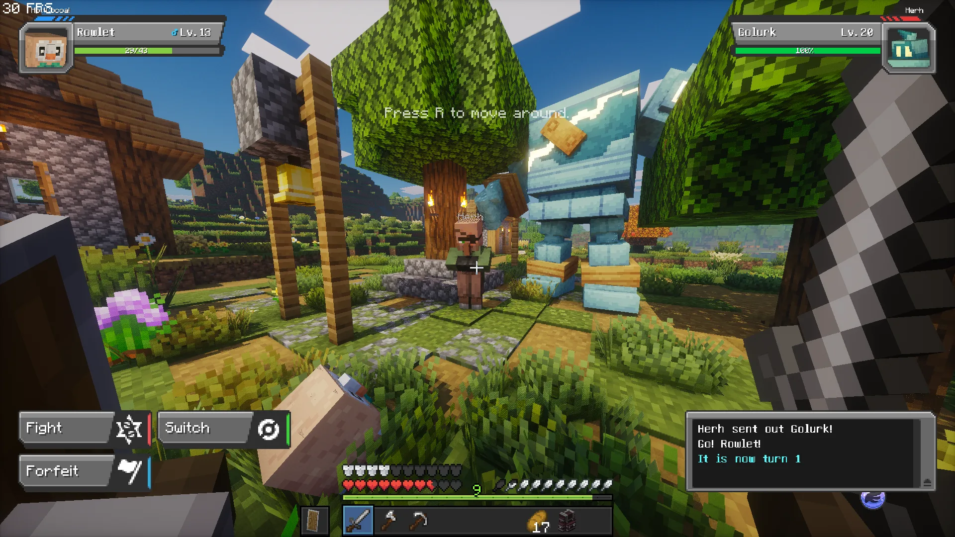 Игровой персонаж Herh из проекта Cobblemon: Fierce Competition.