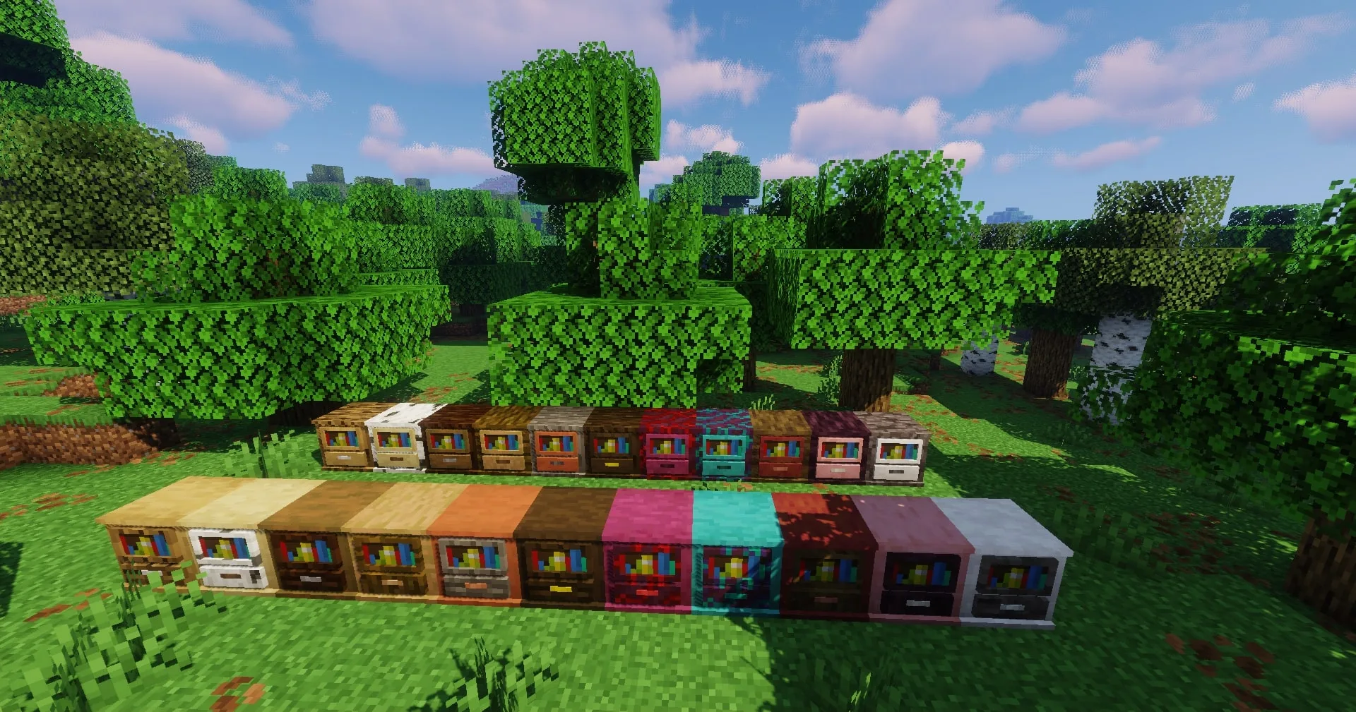 Разнообразие предметов мебели из мода Macaw's Furniture.