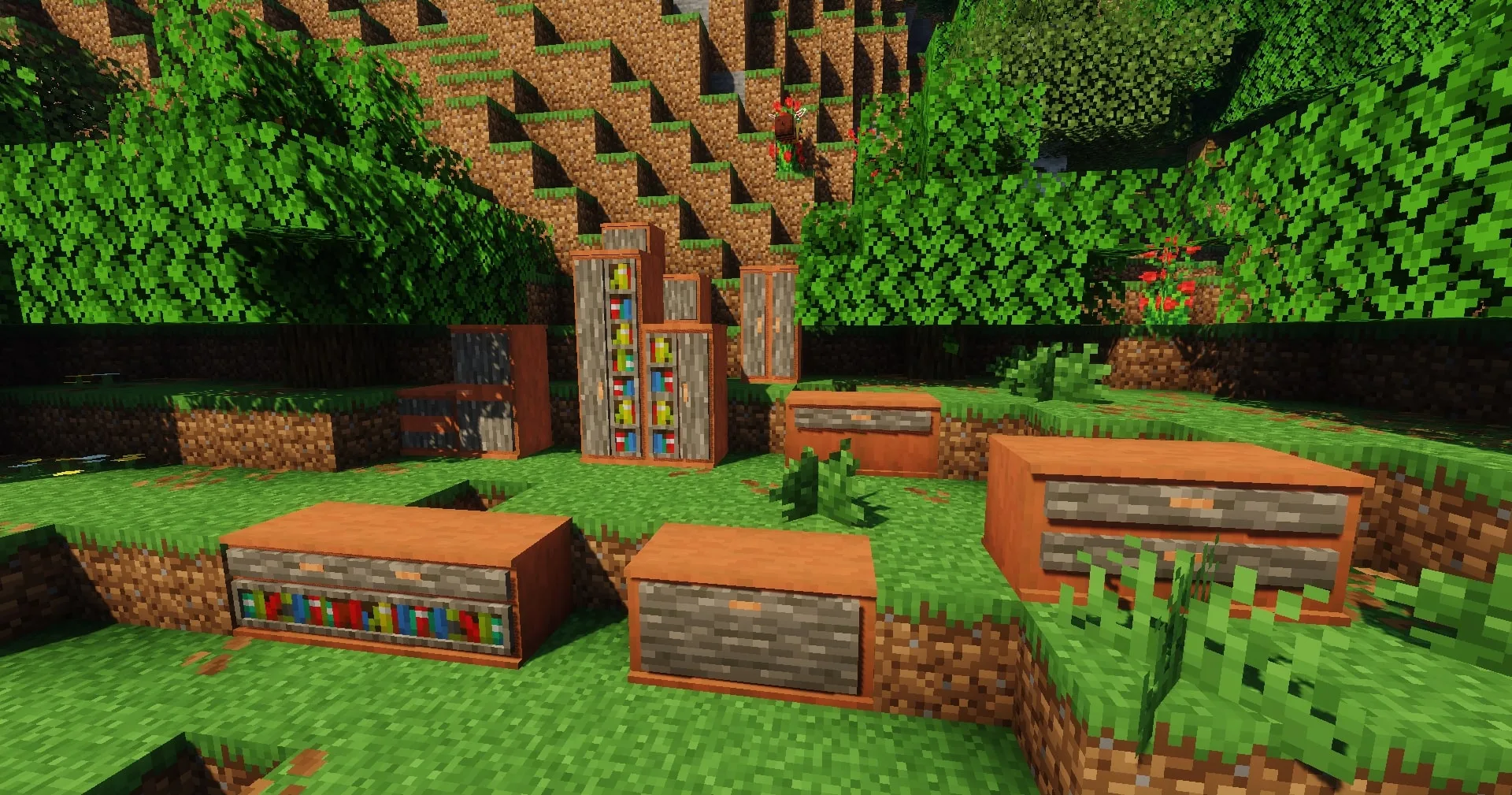 Настройка ширины и высоты мебели в моде Macaw's Furniture.