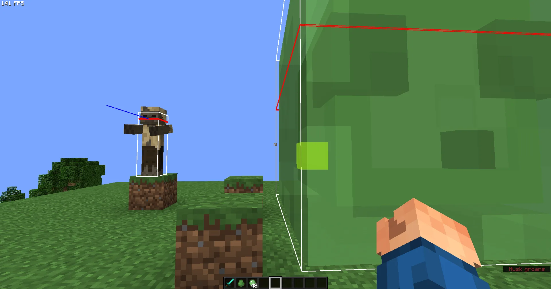 Демонстрация работы системы Optimal Aim: маркер всегда находится внутри хитбокса цели любого размера.