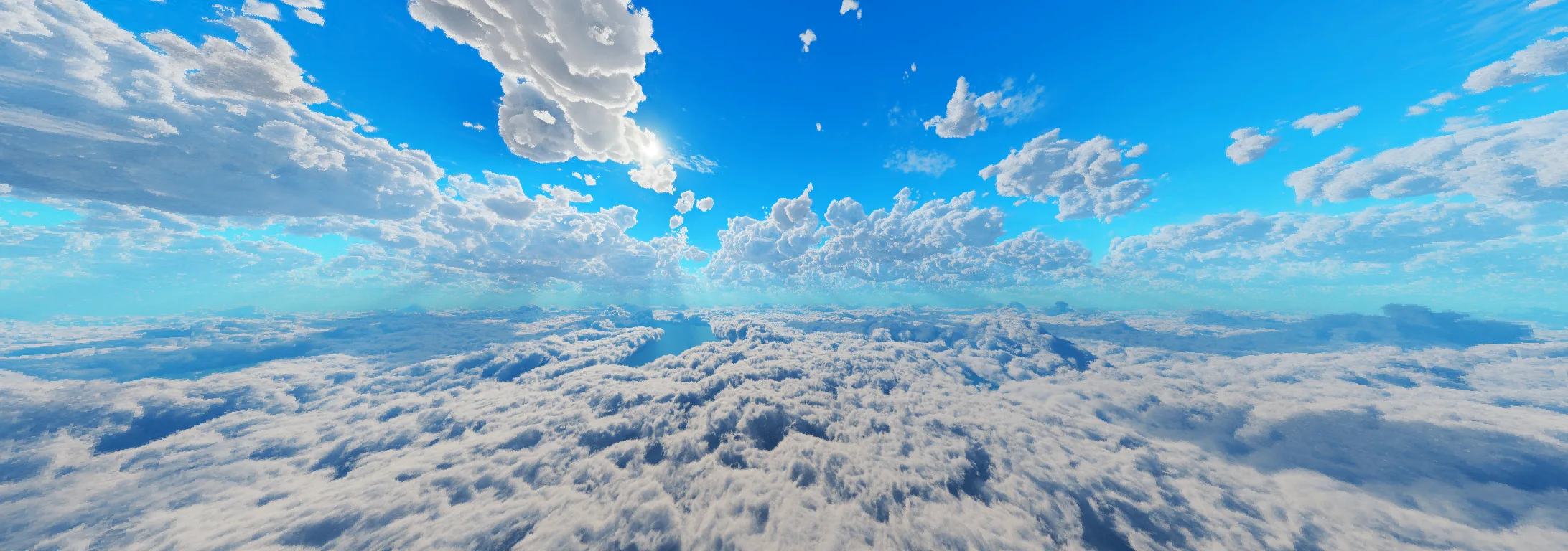 Игровой лобби-остров режима BedWars в дневное время.