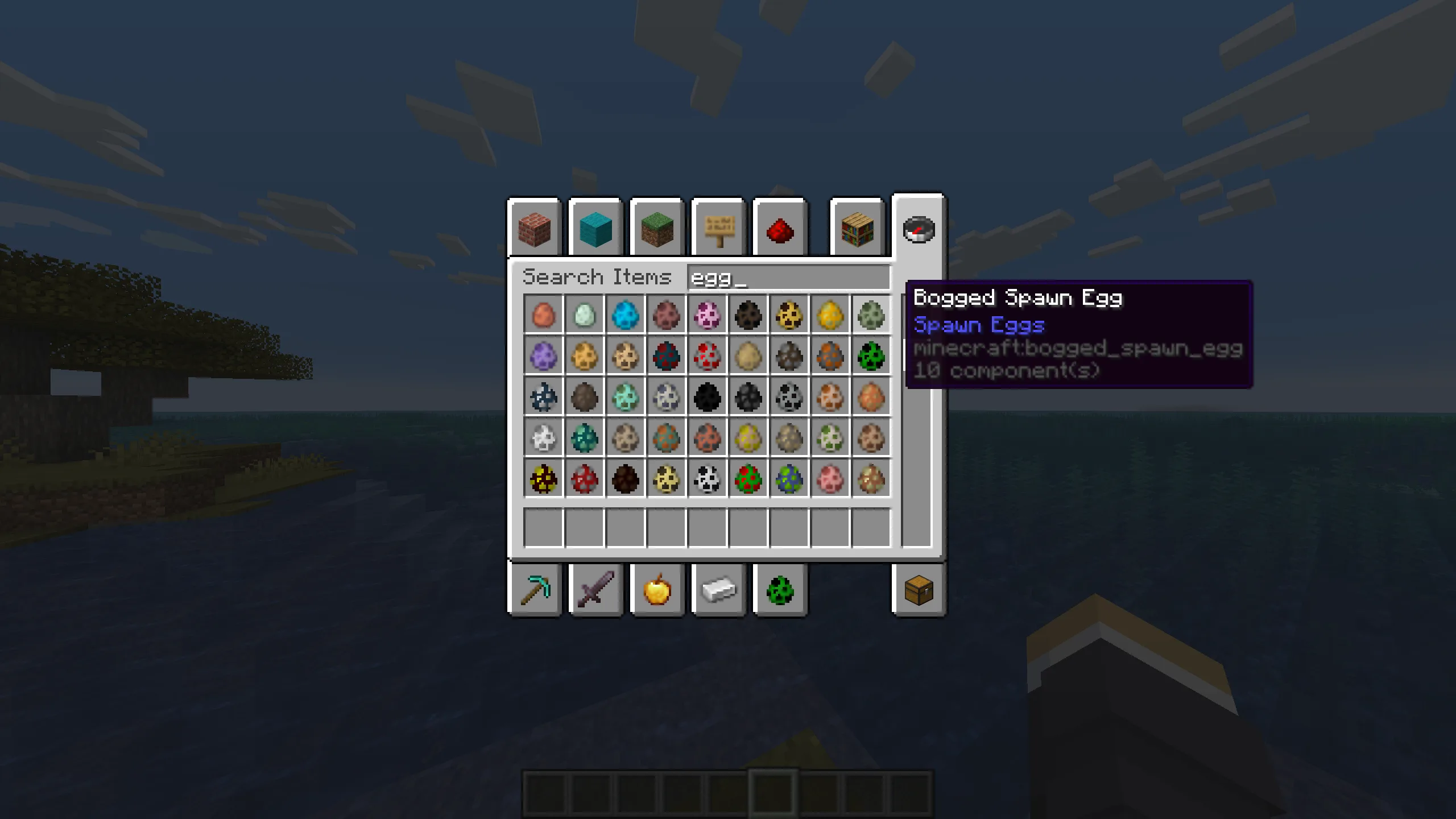 Яйца призыва в Minecraft после установки ресурс-пака