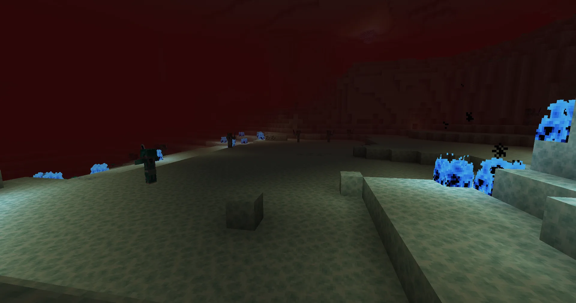 Синий ландшафт Незера в ресурс-паке Inversion