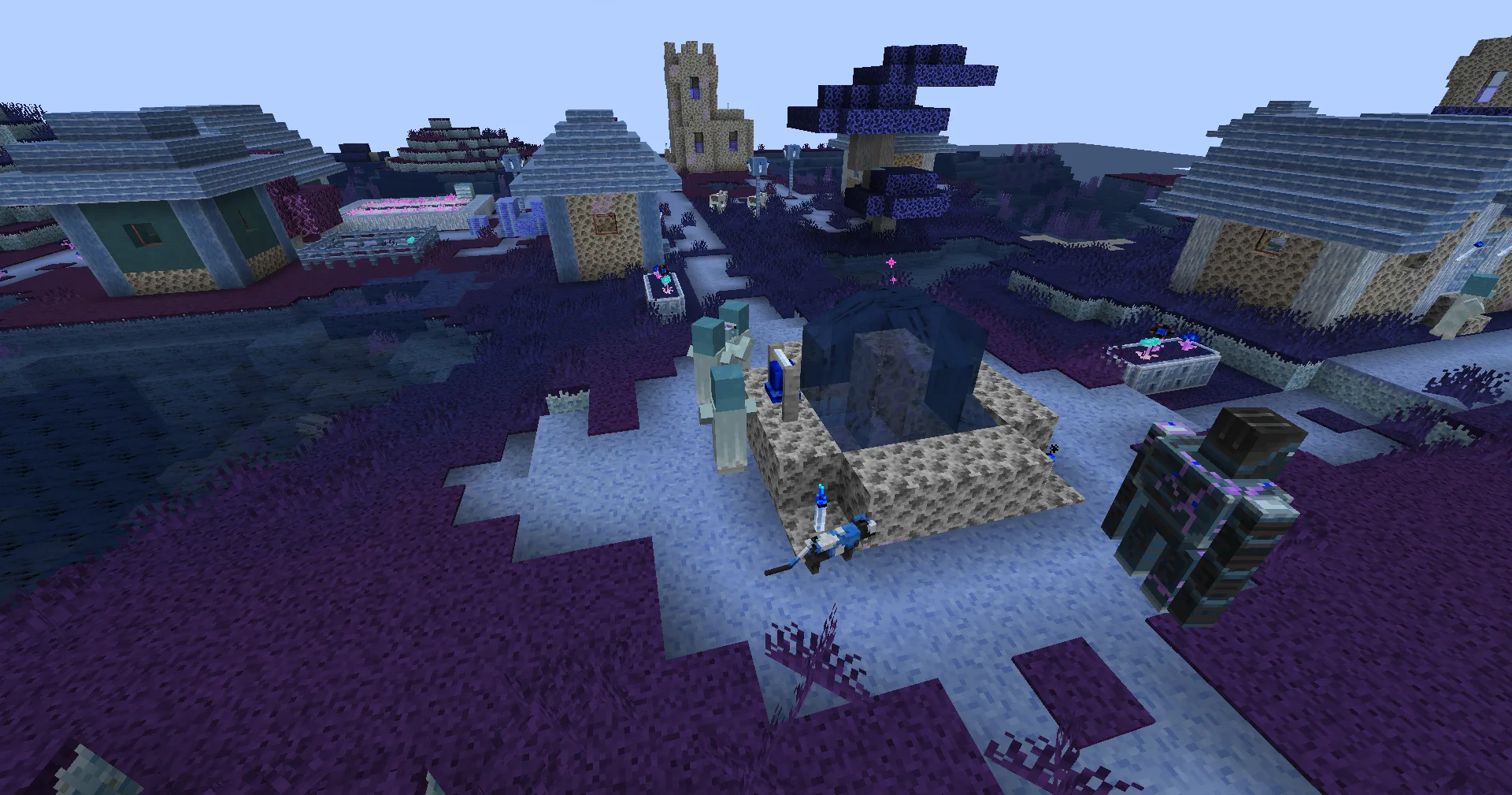 Деревня с установленным ресурс-паком Inversion