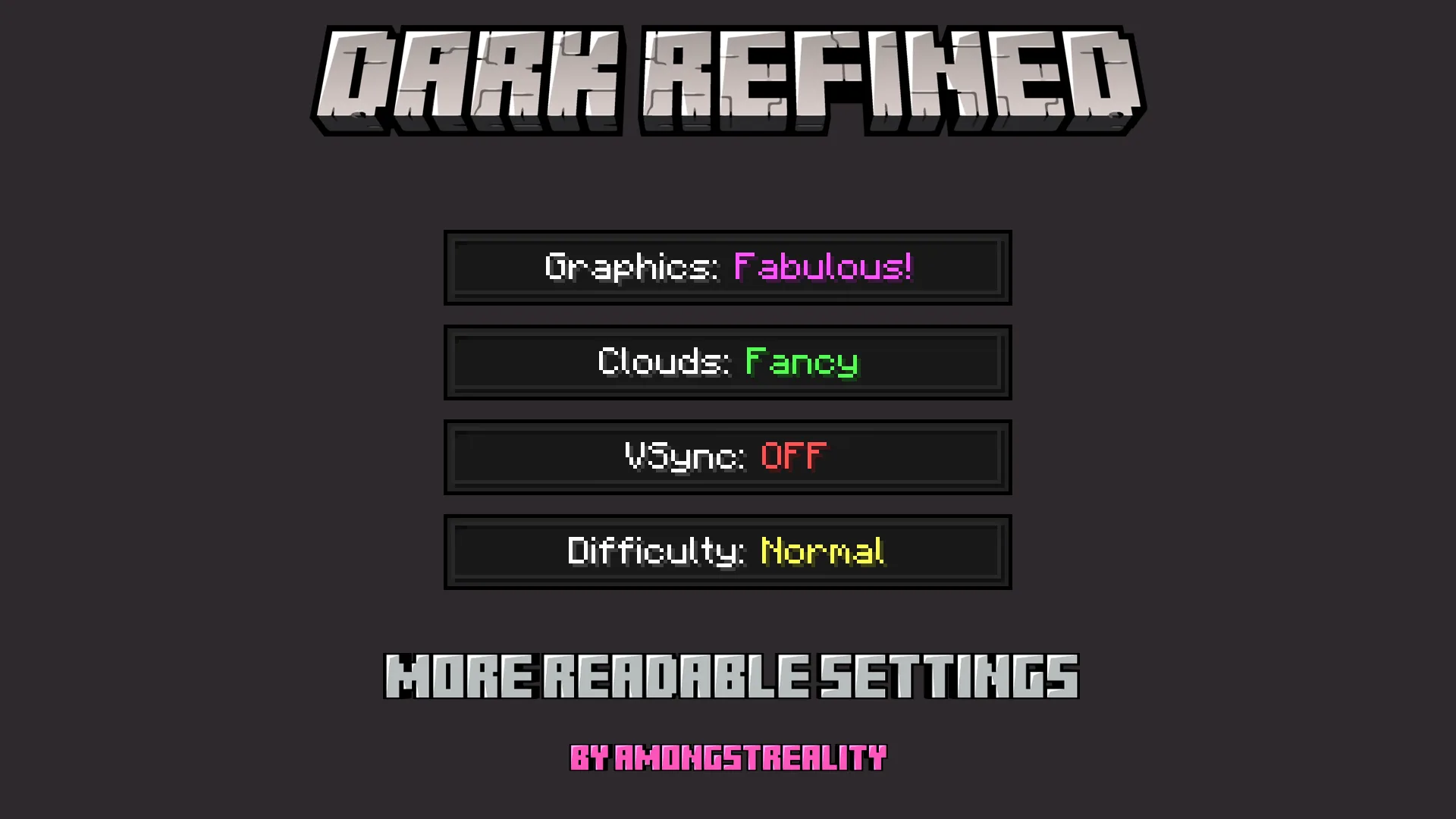 Превью ресурс-пака Dark Refined 2