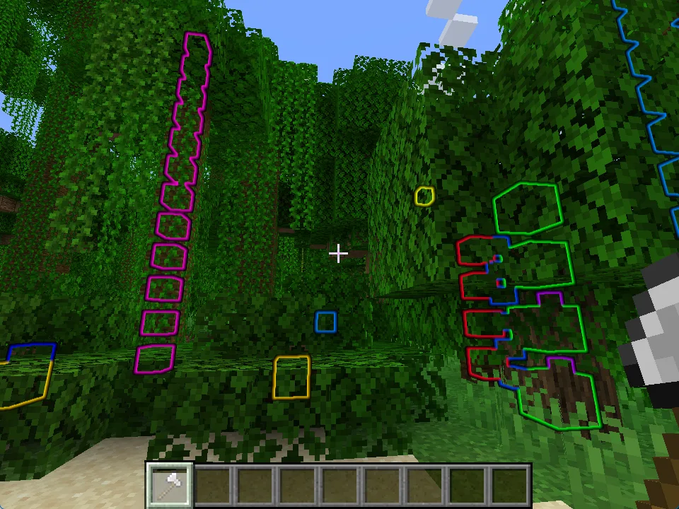 Подсветка бревен топором в JSST