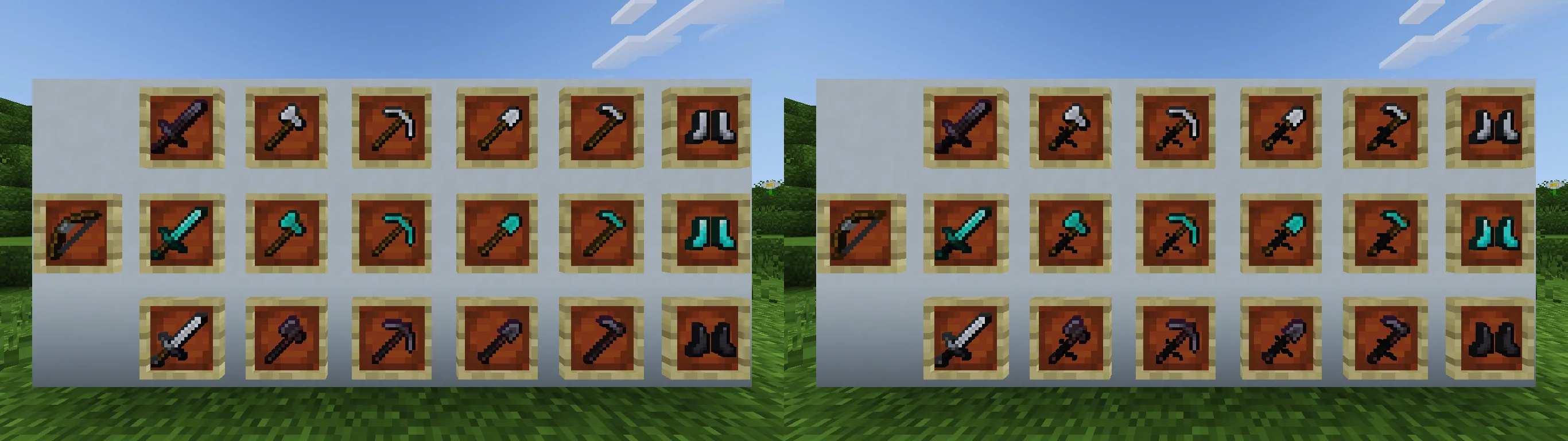 Новые текстуры предметов в стиле PvP-паков 1.8