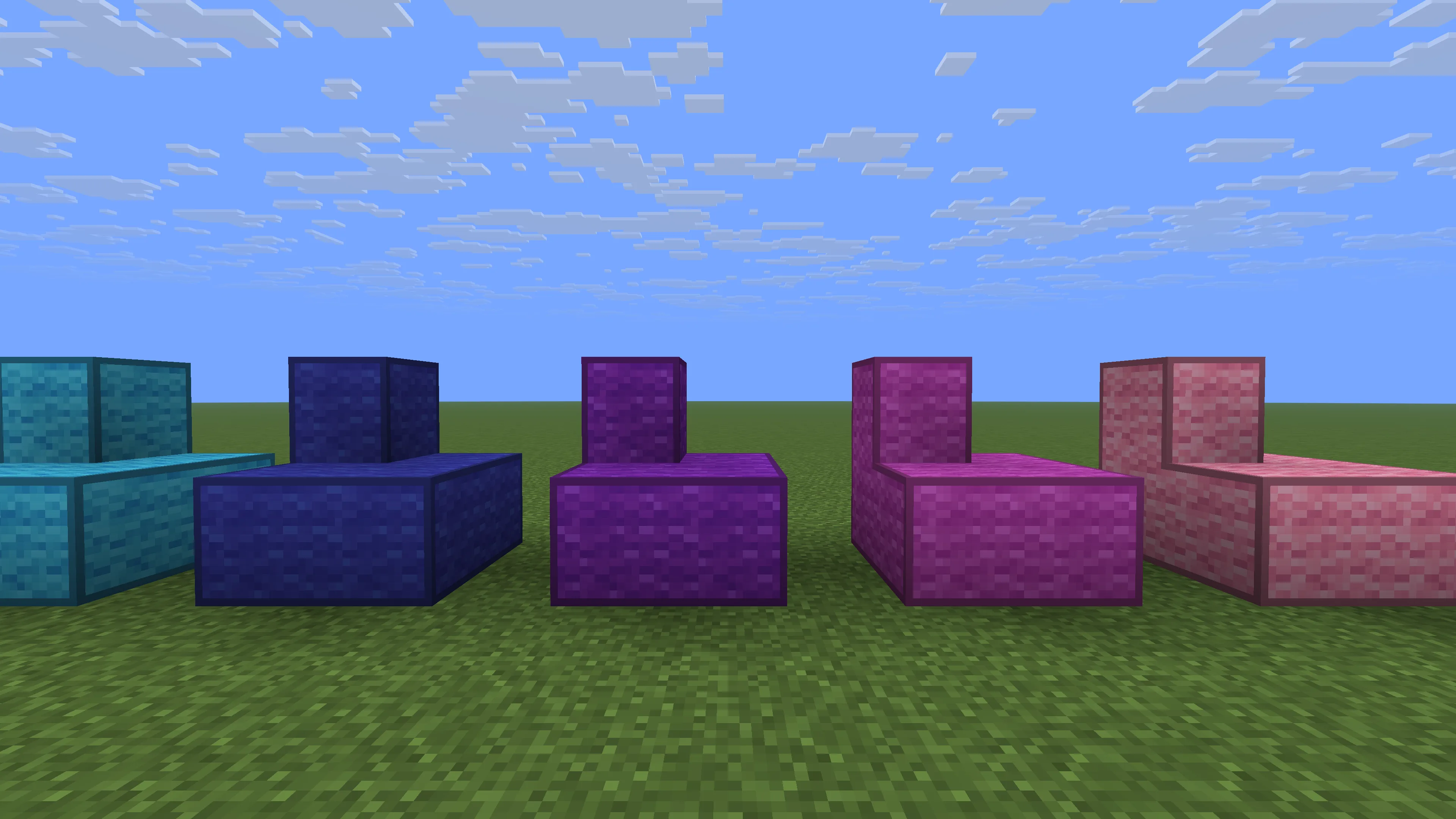 Общий вид блоков шерсти в ресурс-паке Framed Wool