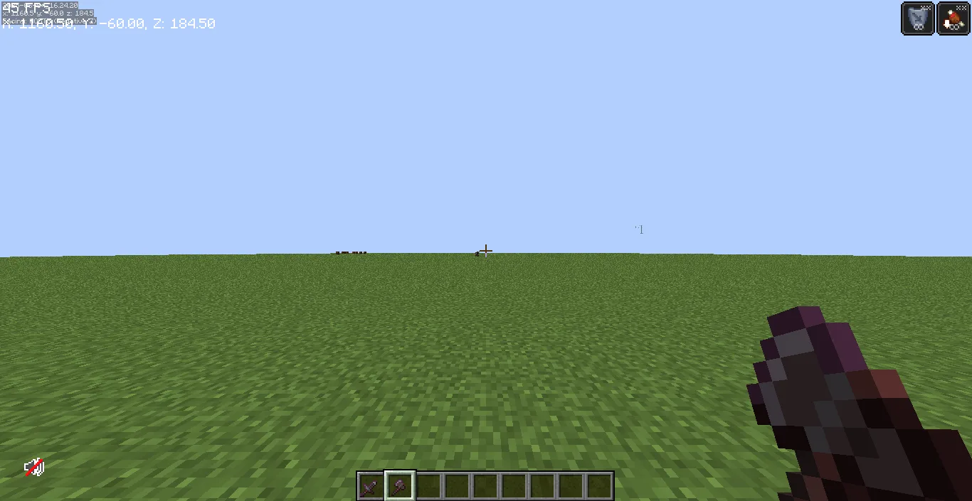 Укороченный незеритовый топор в руке