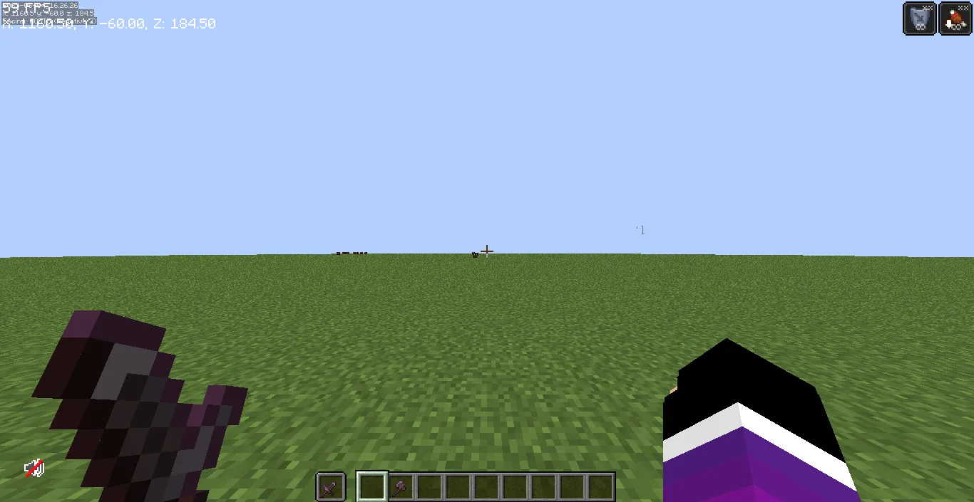 Укороченный незеритовый меч во второй руке