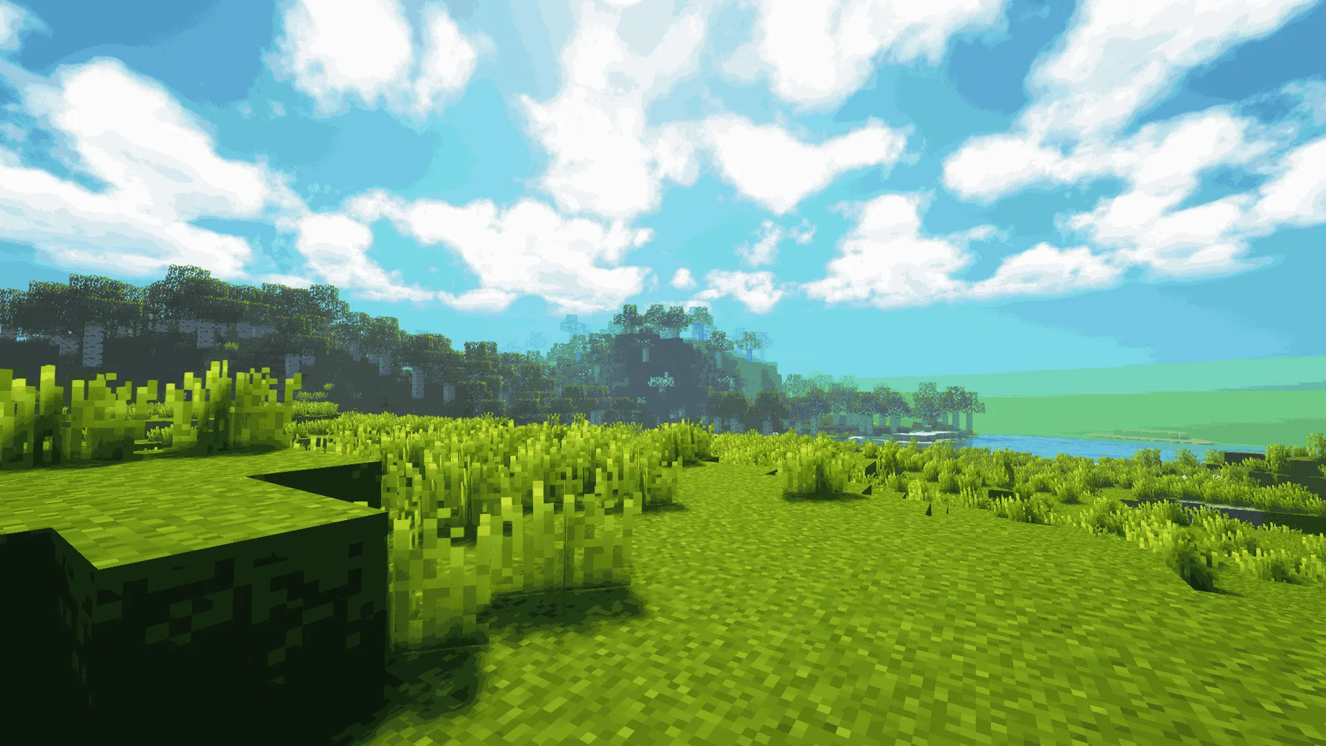 Jooonah's Grove: Реалистичные облака в стиле Minecraft.