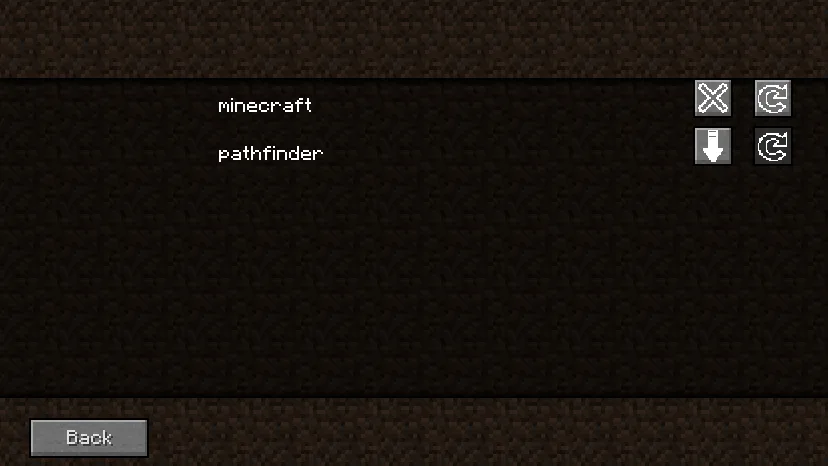 Экран загрузки JSON-файлов в моде PathFinder API.