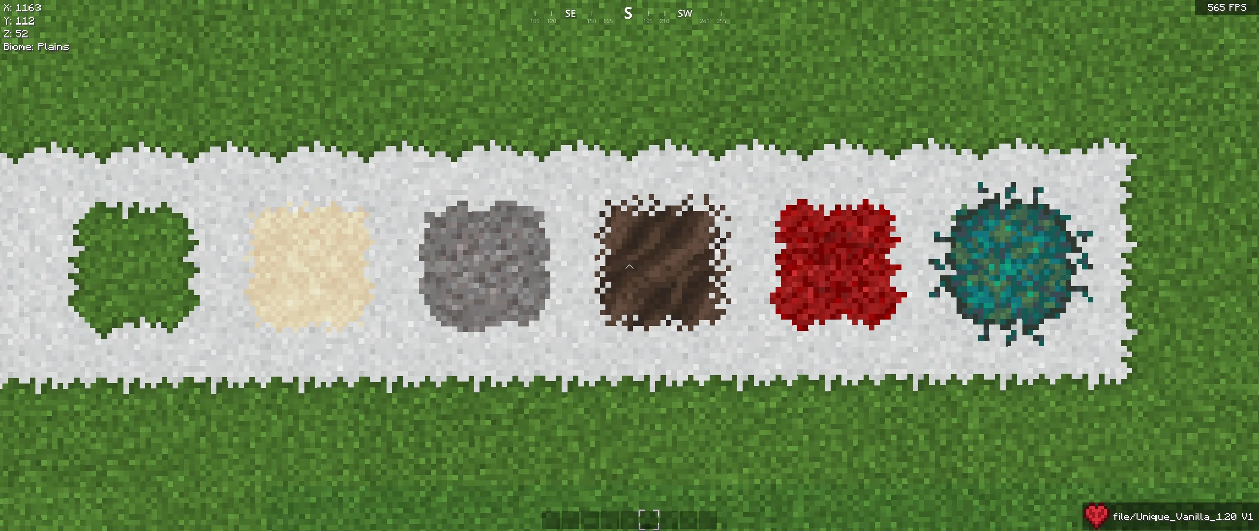 Соединенные текстуры в ресурс-паке Unique Vanilla