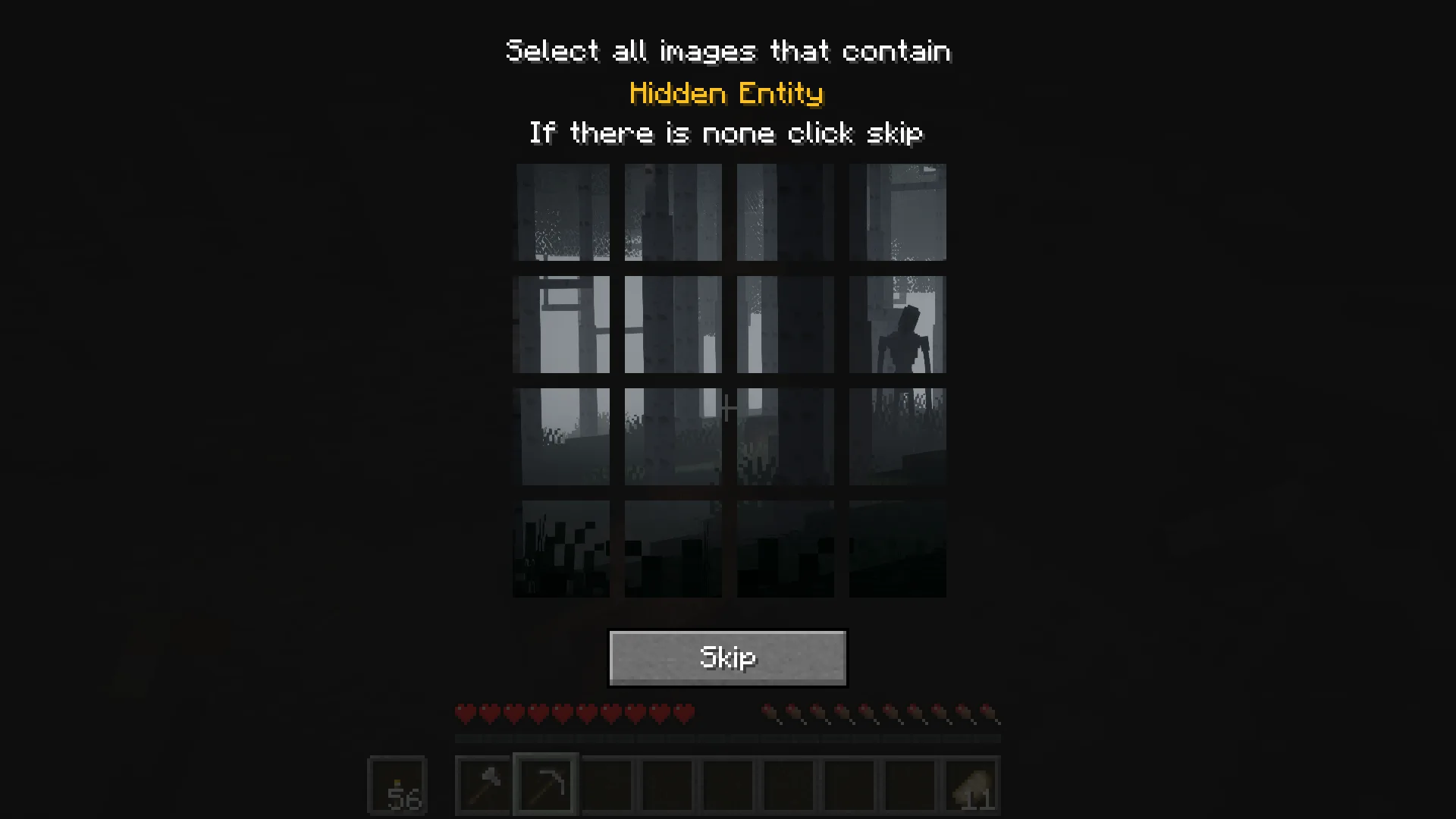 Интерфейс капчи в моде Simple Captcha