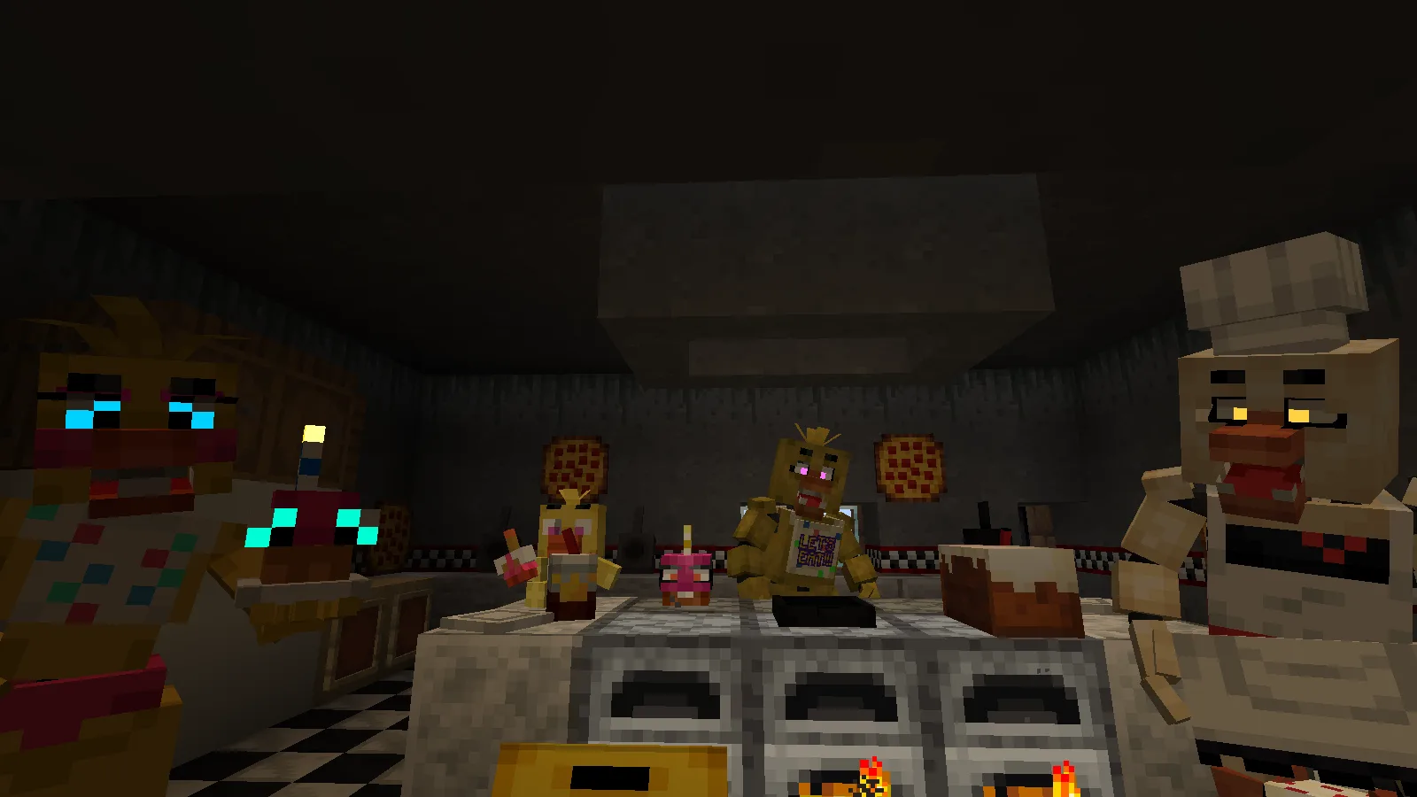 Кухня из мода Fazcraft по мотивам FNAF
