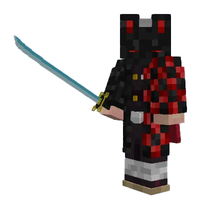 3D-модель меча Муичиро из Demon Slayer.