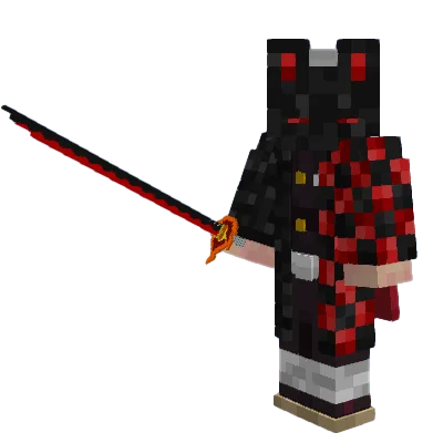 3D-модель меча Кёджуро Ренгоку из аниме Demon Slayer.