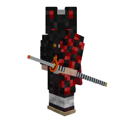 3D-модель меча Кёджуро Ренгоку в ножнах из Demon Slayer.