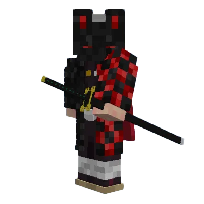 3D-модель меча Муичиро в ножнах из Demon Slayer.