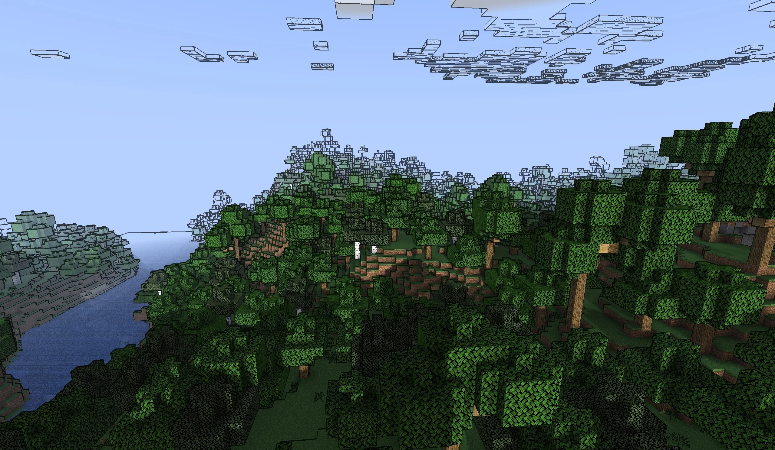 шейдер контуров в Minecraft