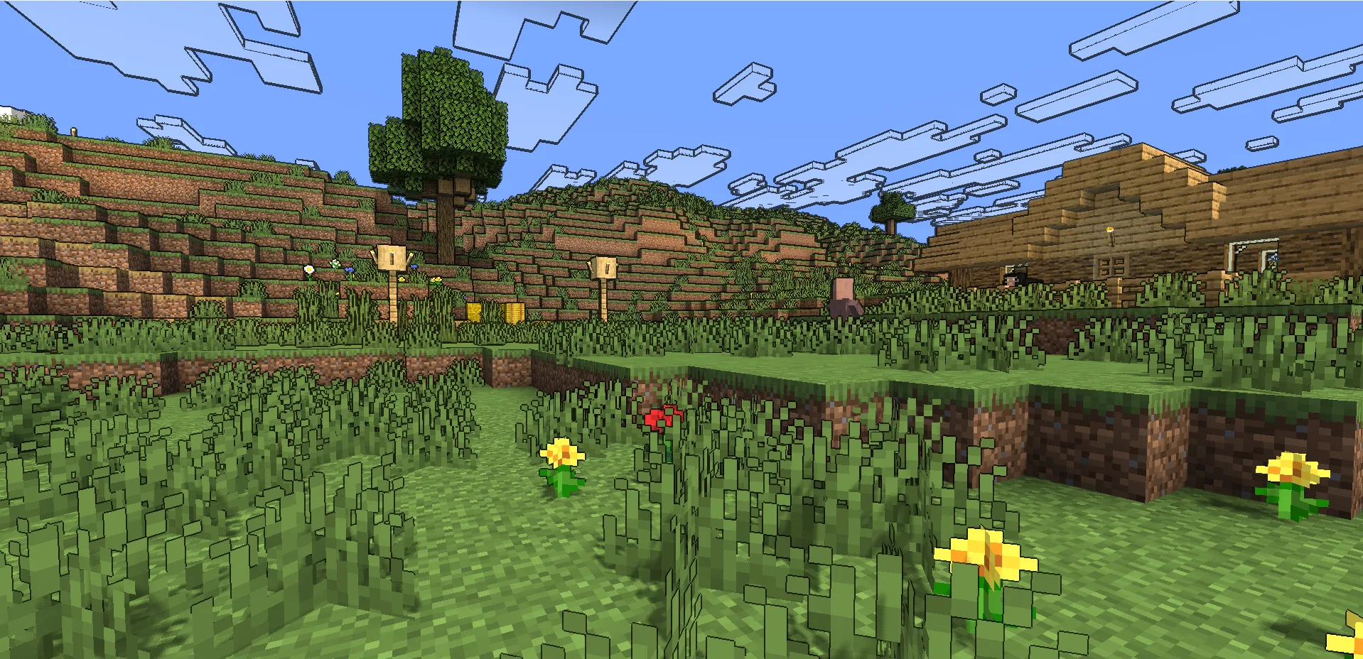 Шейдер с обводкой в Minecraft.