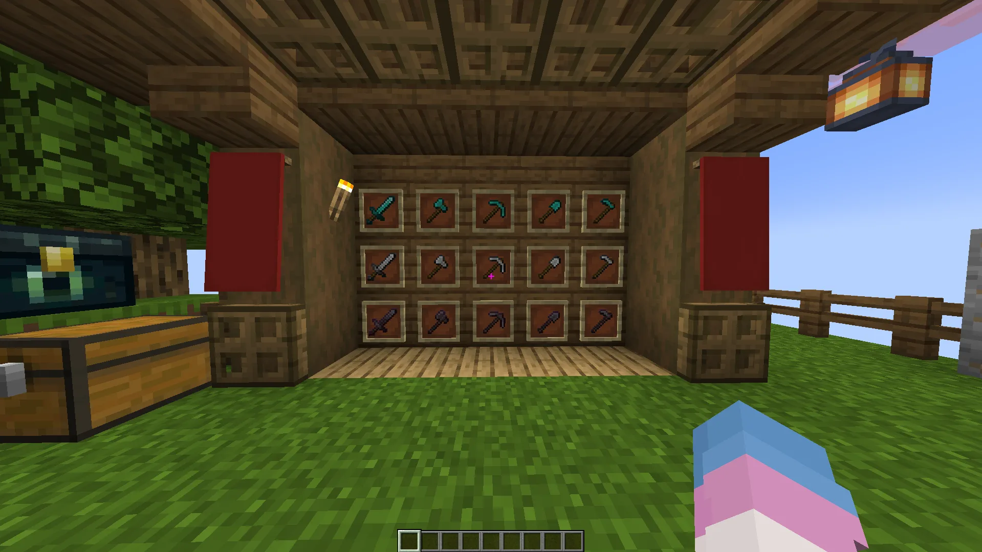 Инструменты в Aura Cpvp Pack: мечи, топоры, кирки, лопаты и мотыги