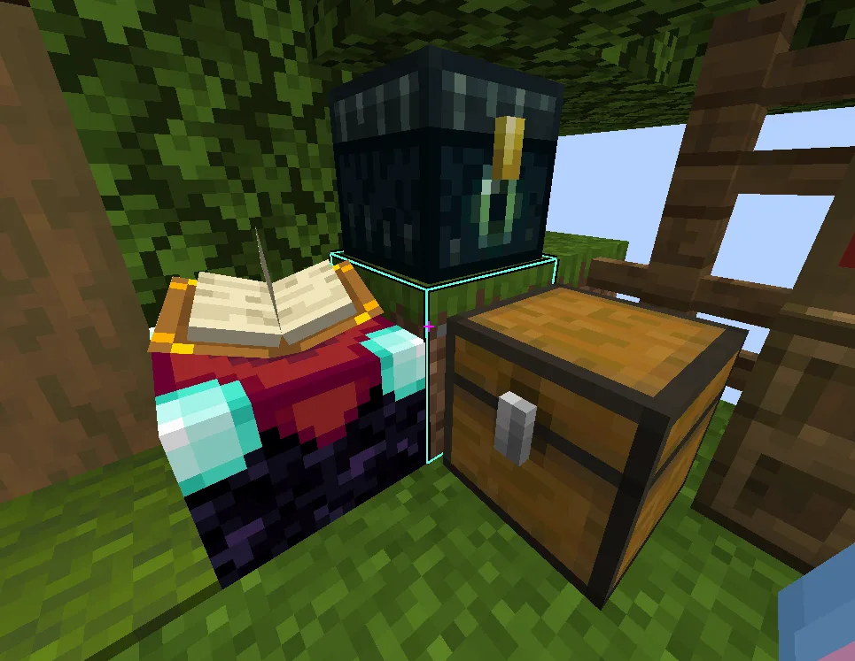 Контейнеры для хранения в Aura Cpvp Pack: зачарованный стол, эндер-сундук и сундук