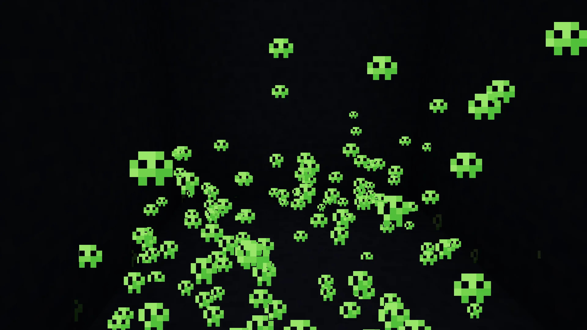 Эффект яда в Minecraft.