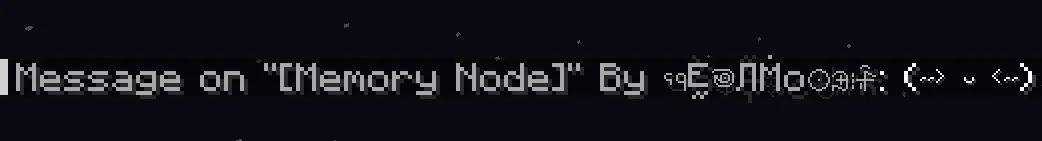 Анонимное сообщение в моде Memory Nodes