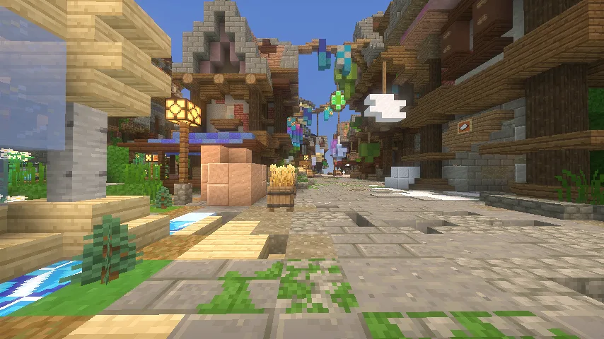 Жилой район в городе с шейдерами Wispy.