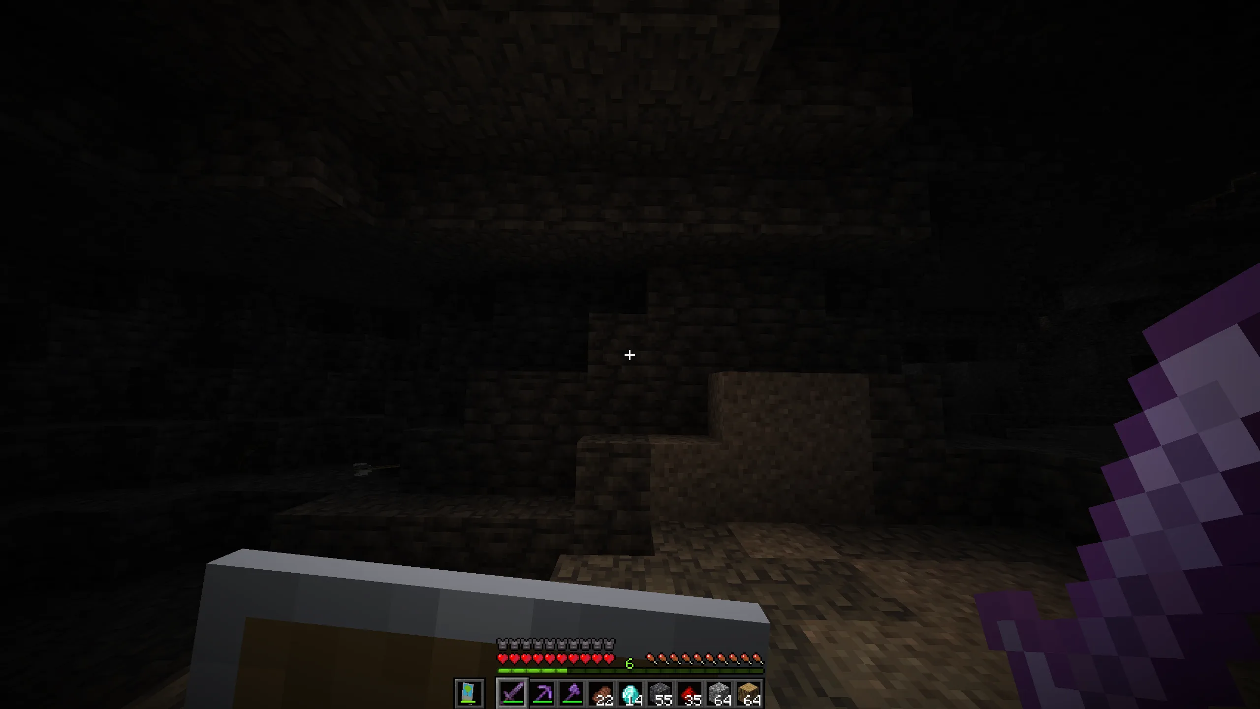 Светящийся щит Glow Shield в пещере без шейдеров