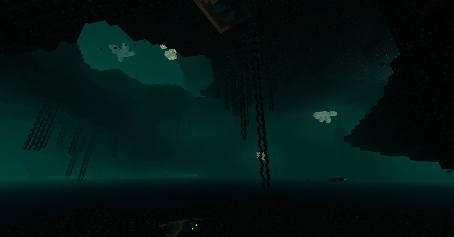 Пещера в стиле биома Deep Dark из мода Deeper and Darker.